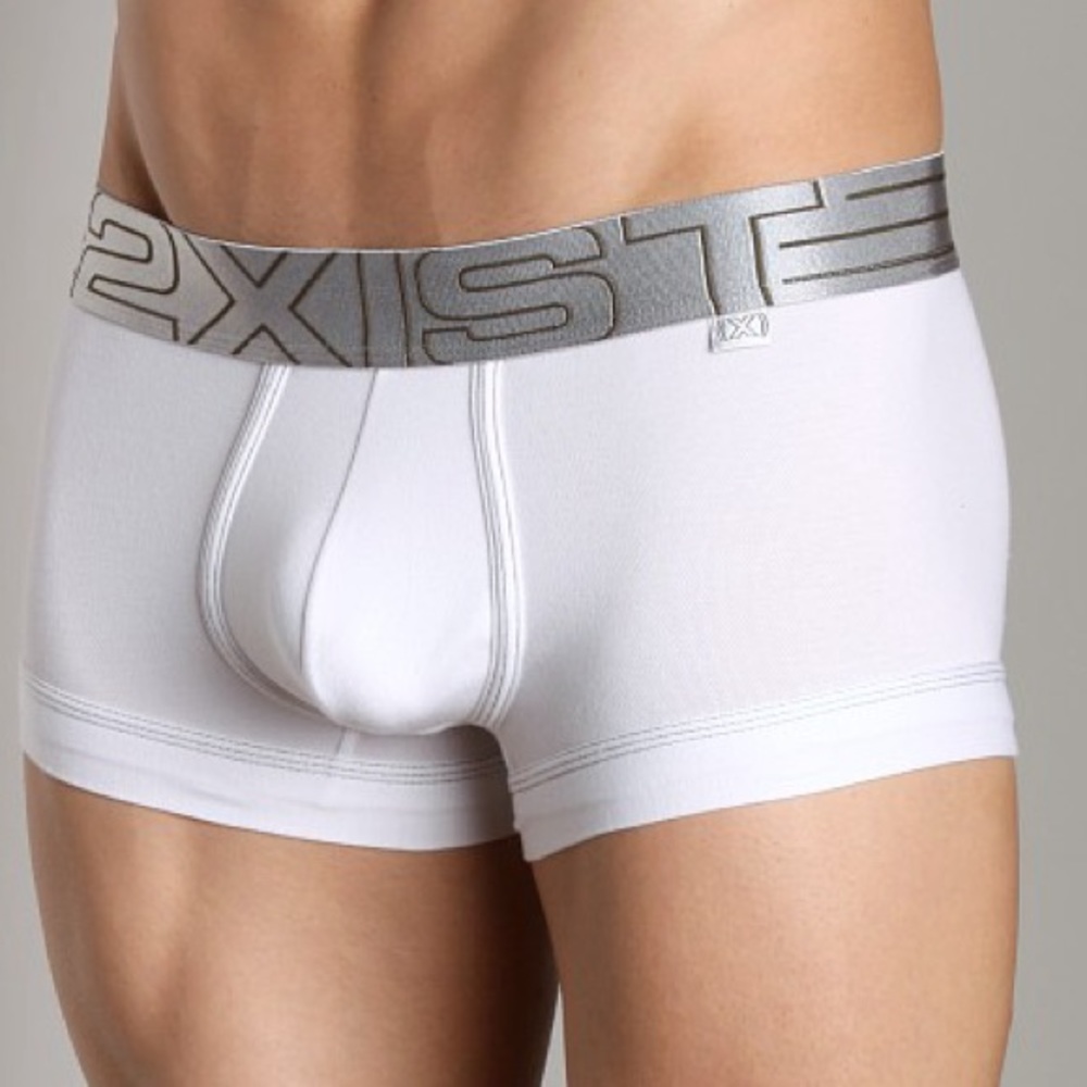 C 2XIST MILITARY NO-SHOW TRUNK WHITE - Good condition, previously worn.